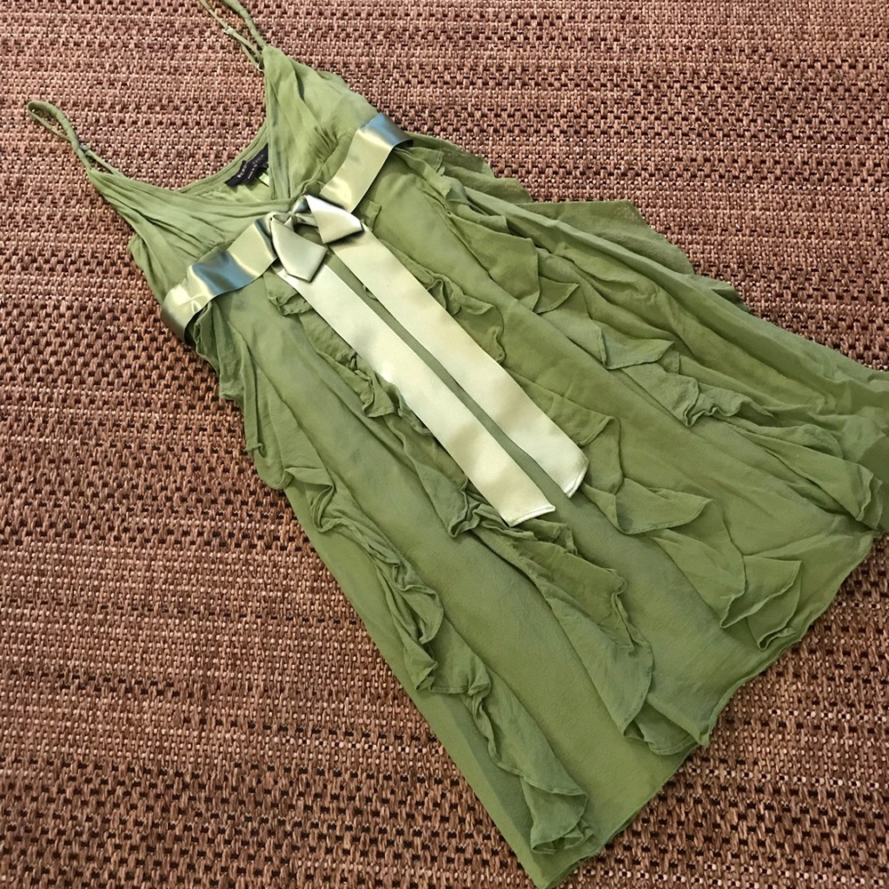 Wow bcbg cocktail dress green date sexy!!!!